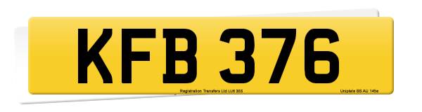 Registration number KFB 376